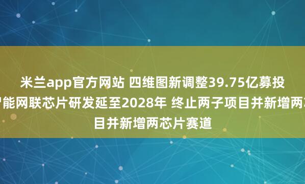 米兰app官方网站 四维图新调整39.75亿募投项目：智能网联芯片研发延至2028年 终止两子项目并新增两芯片赛道